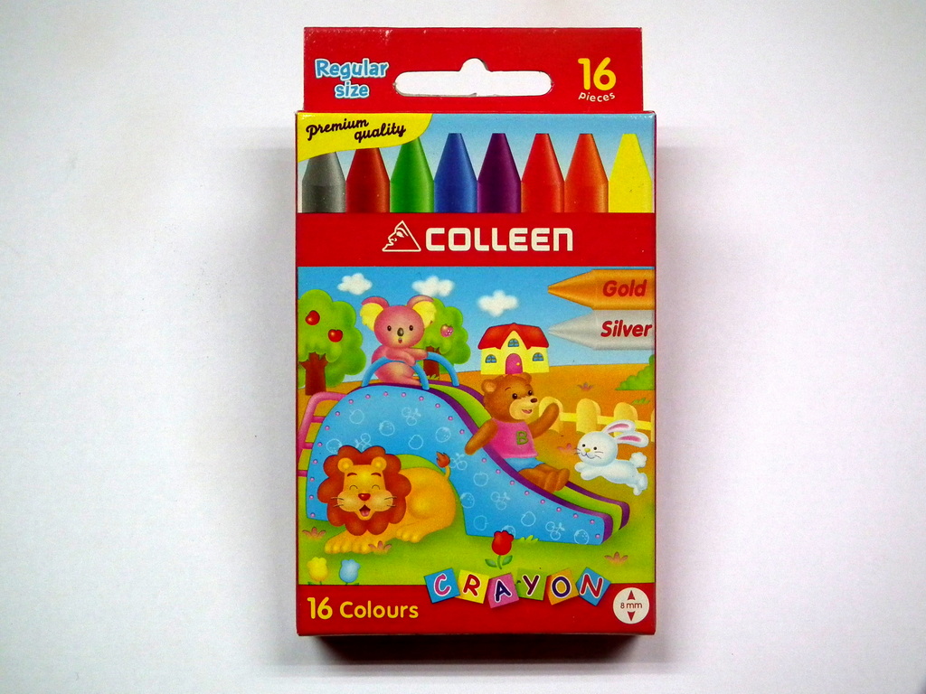 CCY-16 สีเทียน Colleen ชนิดเล็ก 16 สี [1 กล่อง]