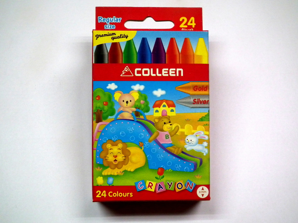 CCY-24 สีเทียน Colleen ชนิดเล็ก 24 สี [1 กล่อง]