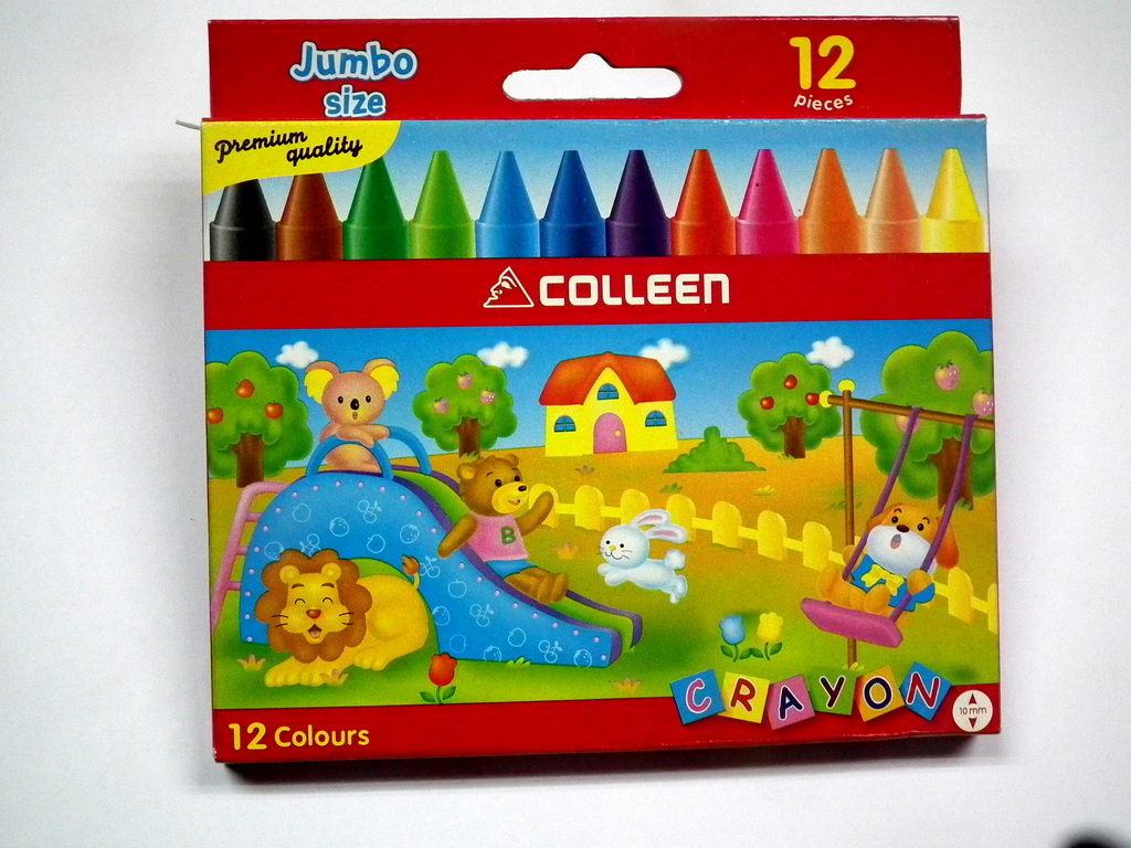 JC-12 สีเทียน Colleen ชนิดจัมโบ้ 12 สี [1 กล่อง]